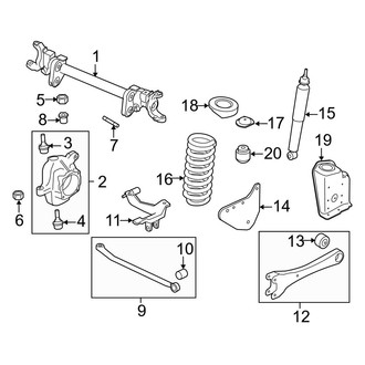 Ford OE - Front Suspension - Suspension Components (Monobeam Axle), (Crew Cab 4 X 2)