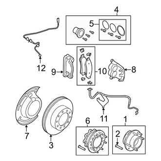 Ford OE - Front Suspension - Brake Components (Crew Cab 4 X 4)
