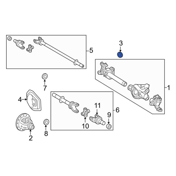 ford oe 8c3z4l616b front differential pinion seal ford oe 8c3z4l616b front differential pinion seal