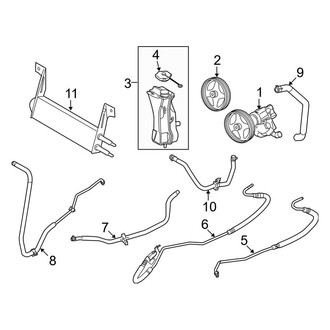 Ford OE - Steering Gear & Linkage - Pump & Hoses (With Hydroboost), (Crew Cab)