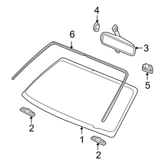 Ford OE - Windshield - Glass
