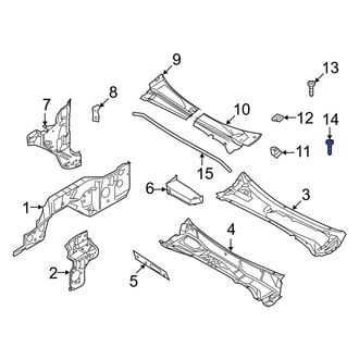 Ford OE - Right Cowl Cover Clip
