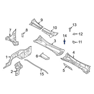 Ford OE - Left Cowl Cover Clip