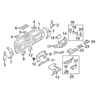 Ford OE - Instrument Panel Knee Bolster Clip