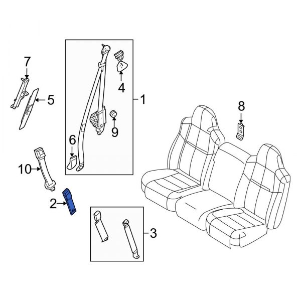 Seat Belt Receptacle