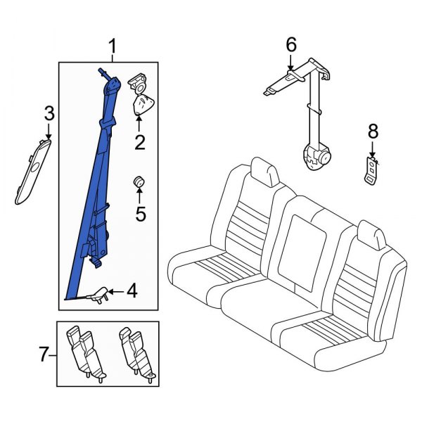 Seat Belt Lap and Shoulder Belt