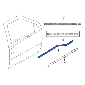 Ford OE - Front Right Door Window Belt Weatherstrip