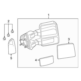 Ford OE - Front Door - Outside Mirrors (With Trailer Tow)