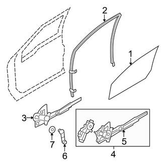Ford OE - Front Door - Glass & Hardware