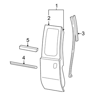 Ford OE - Rear Door - Exterior Trim (SuperCab)