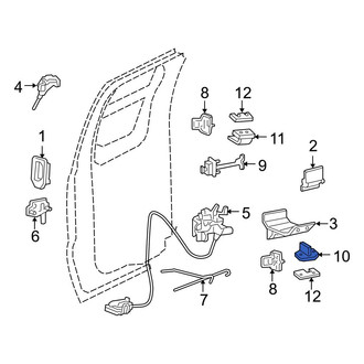 Ford OE - Rear Lower Door Lock Striker Pin
