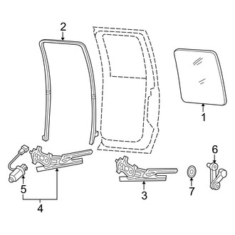 Ford OE - Rear Door - Glass & Hardware (Crew Cab)