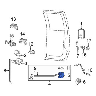 Ford OE - Center Left Door Latch Assembly