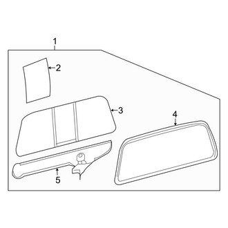 Ford OE - Rear Back Glass