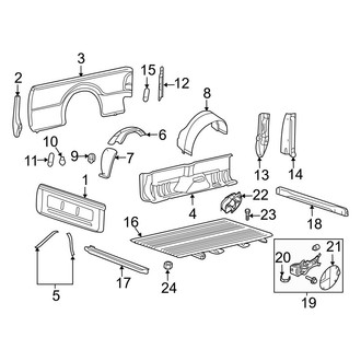 Ford OE - Pick Up Box - Front & Side Panels (6' Box)