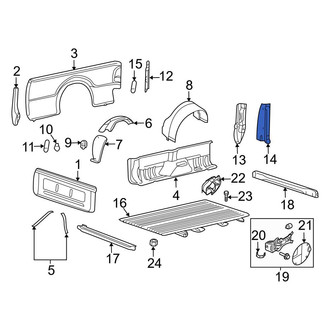 Ford OE - Rear Left Truck Bed Panel Reinforcement