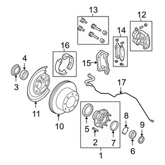 Ford OE - Rear Suspension - Brake Components (Crew Cab)