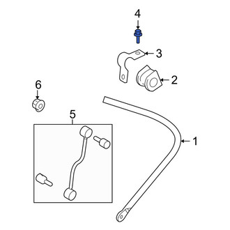 Ford OE - Rear Suspension Stabilizer Bar Bracket Bolt