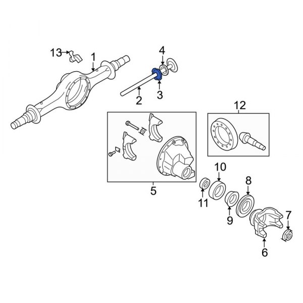 Ford OE F81Z1001BA Axle Shaft Flange Gasket