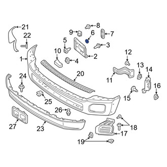 Ford OE - Outer Bumper Face Bar Mount Nut