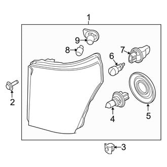 Ford OE - Front Lamps - Headlamp Components