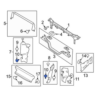 Ford OE - Lower Radiator Support Baffle Clip