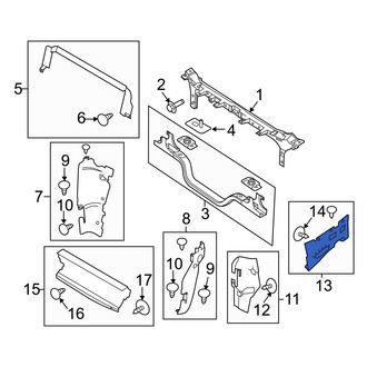 Ford OE - Front Left Radiator Support Splash Shield