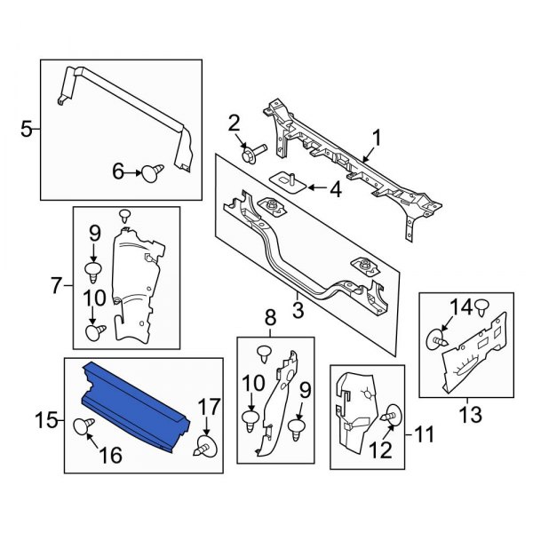 Radiator Support Air Deflector