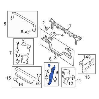 Ford OE - Front Left Radiator Support Baffle