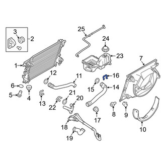 Ford OE - Engine Coolant Pipe Clamp
