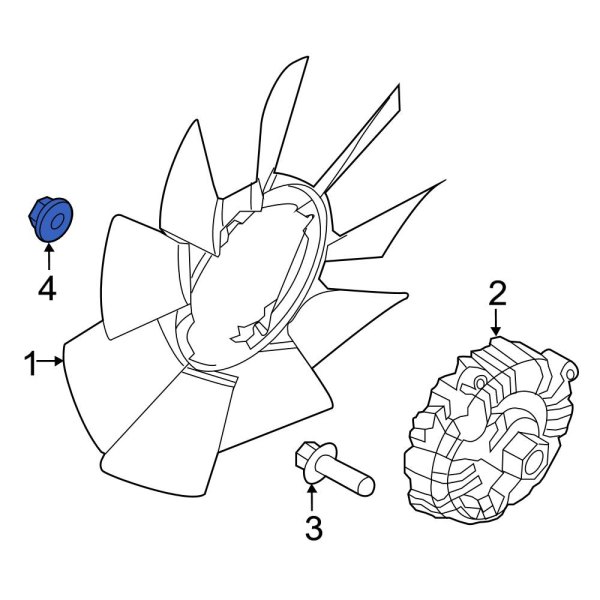 Engine Cooling Fan Clutch Nut