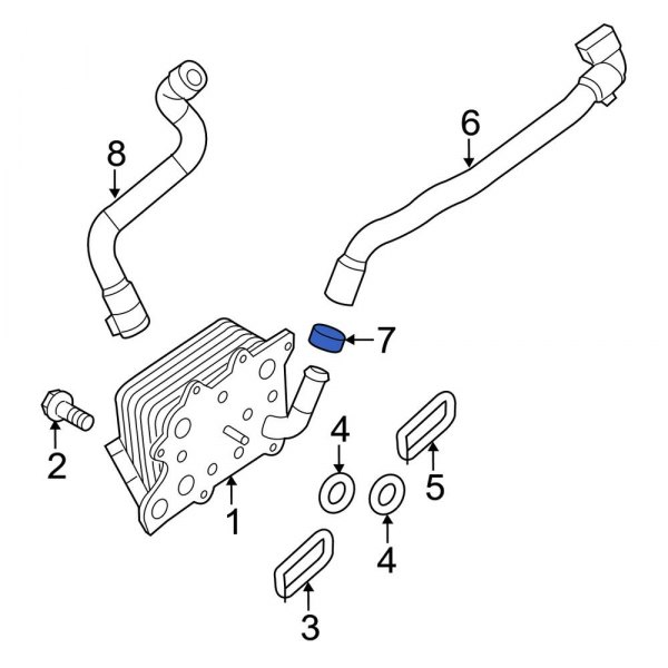 Engine Oil Cooler Hose Retaining Clamp