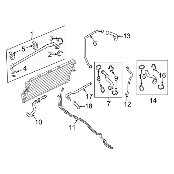 Radiator Coolant Hose C-Clip