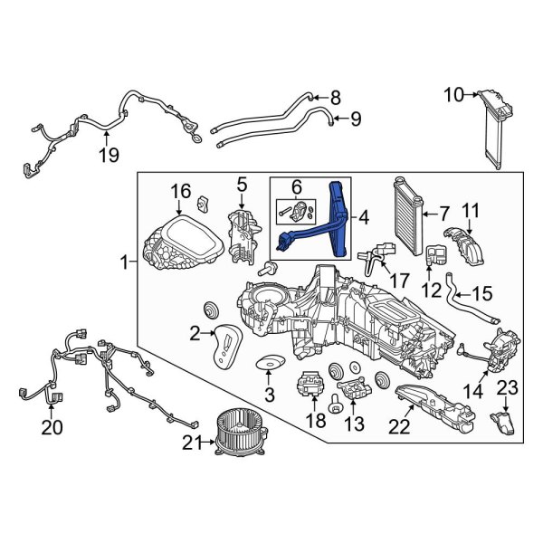 Ford OE BC3Z19860G A/C Evaporator Core