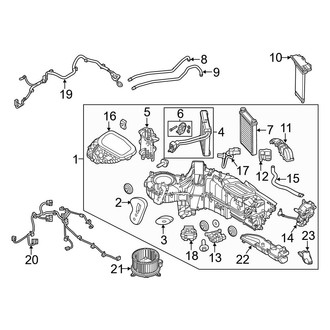 Ford OE - Air Conditioner & Heater - Evaporator & Heater Components (With Dual Zone A/C), (Regular Cab / SuperCab / Crew Cab)