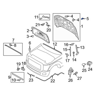 Ford OE - Front Upper Hood Stop Buffer