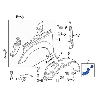 Ford OE - Front Left Fender Molding