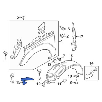 Ford OE - Front Right Fender Splash Shield