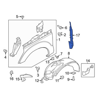 Ford OE - Left Fender Insulator