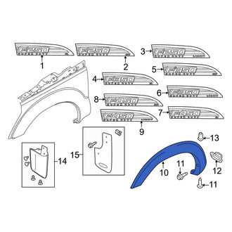 Ford OE - Front Left Wheel Arch Molding
