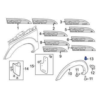 Ford OE - Wheel Arch Molding Clip