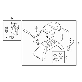 Ford OE - Frame - Trailer Hitch Components (5th Wheel Accessory), (Regular Cab / SuperCab / Crew Cab)