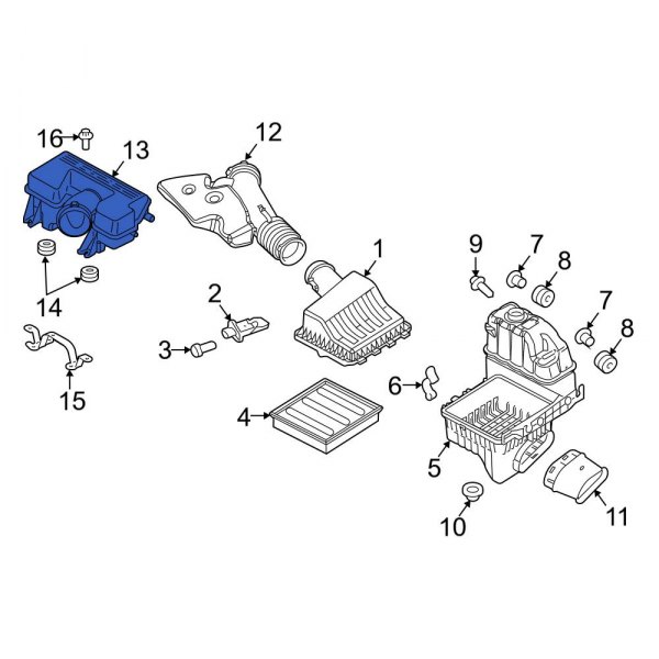 ford-oe-bc3z9f763a-engine-air-intake-resonator