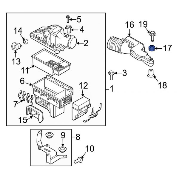 Engine Air Intake Hose Bushing