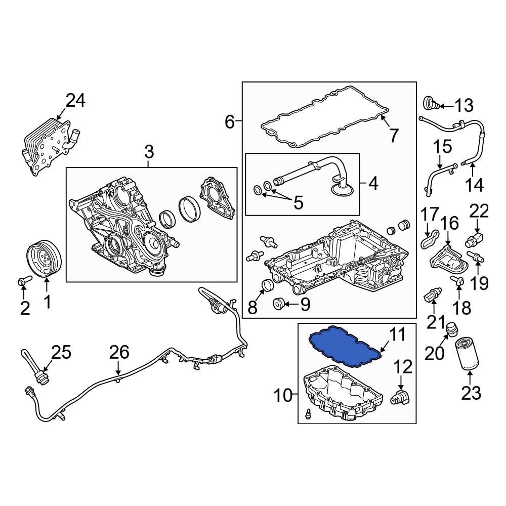 ford-oe-bc3z6710a-upper-engine-oil-pan-gasket