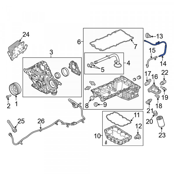 Ford OE BC3Z6754D Engine Oil Dipstick Tube