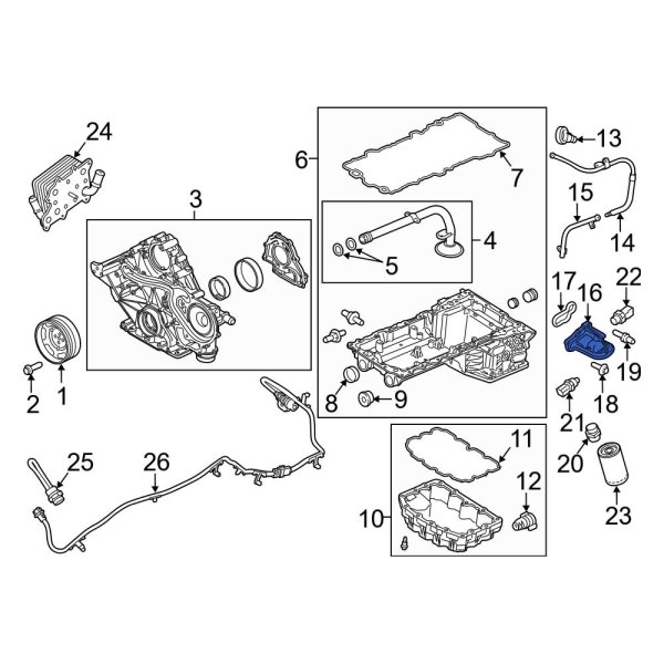 Ford OE BC3Z6881B - Engine Oil Filter Adapter