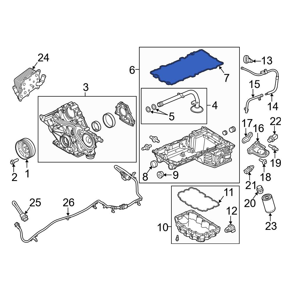 Ford OE DC3Z6710A - Engine Oil Pan Gasket