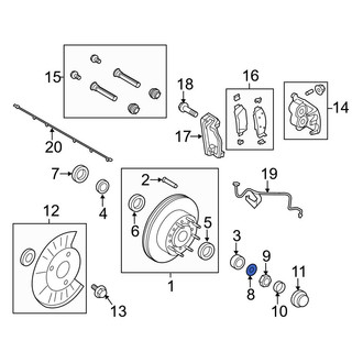 Ford OE - Front Axle Nut Washer