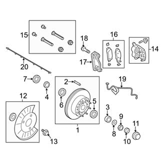 Ford OE - Front Suspension - Brake Components (Twin I Beam), (RWD)
